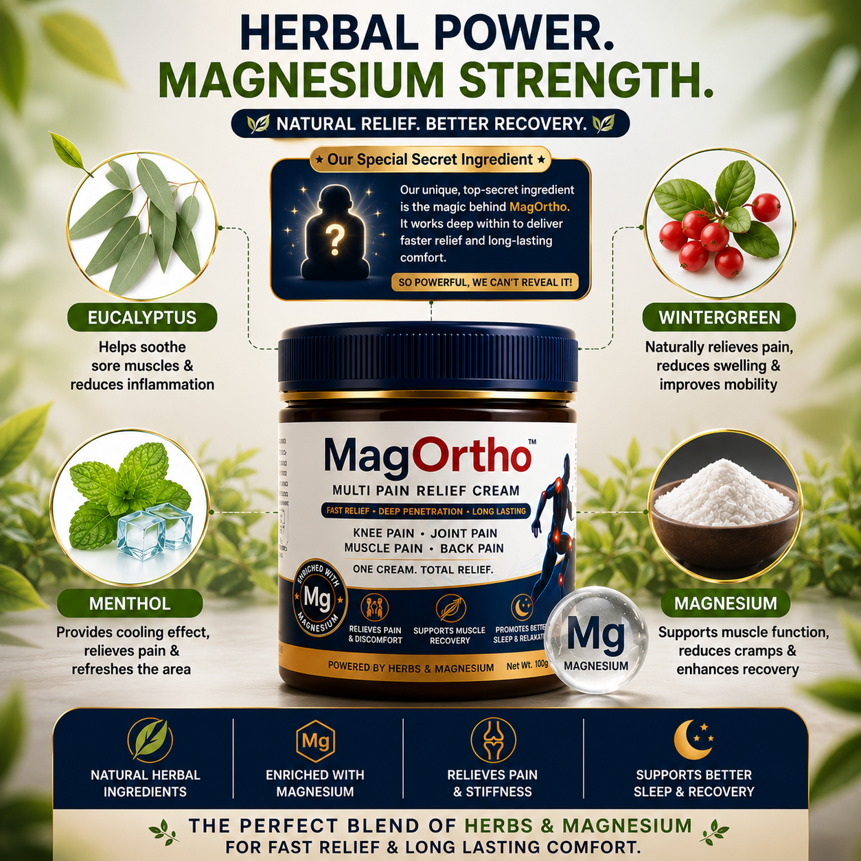 MagOrtho Pain Vanish Cream (BUY 1 GET 1 FREE) | 30 DAYS MONEY BACK GURANTEE