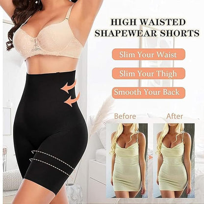4-in-1 Shaper - Quick Slim Shape Wear Tummy, Back, Thighs, Hips - Black/Efffective Seamless Tummy Tucker (Multicolor, S)