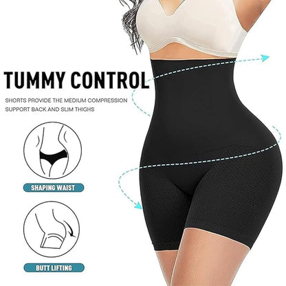 4-in-1 Shaper - Quick Slim Shape Wear Tummy, Back, Thighs, Hips - Black/Efffective Seamless Tummy Tucker (Multicolor, S)