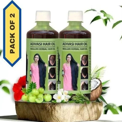 ADIVASI HERBAL HAIR OIL (BUY 1 GET 1 FREE) | (4.9 ⭐⭐⭐⭐⭐ 77,373 REVIEWS)