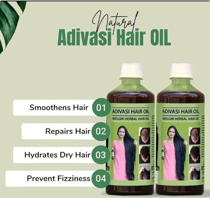 ADIVASI HERBAL HAIR OIL (BUY 1 GET 1 FREE) | (4.9 ⭐⭐⭐⭐⭐ 77,373 REVIEWS)