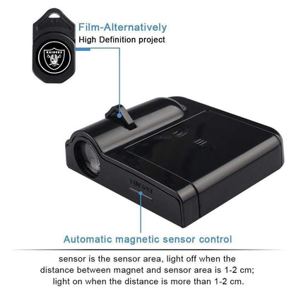 Automaze Wireless Car Welcome Logo Shadow Projector Ghost Lights Kit for Suzuki Cars - Pack of 2