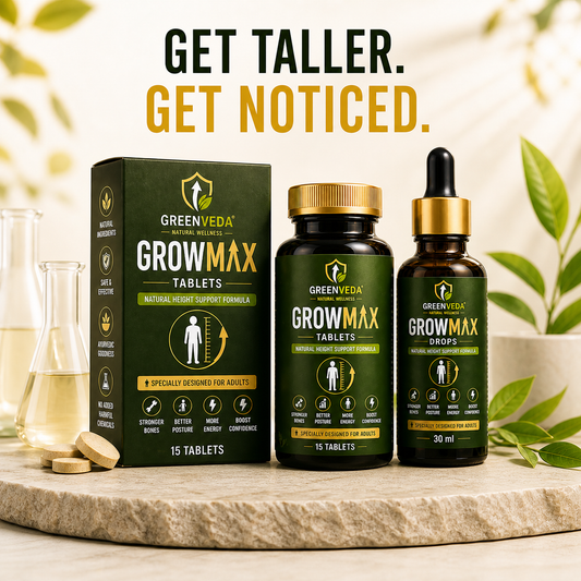 GrowMax Height Tablet + Drops (Pack of 2)| 30 Days Money Back Gurantee