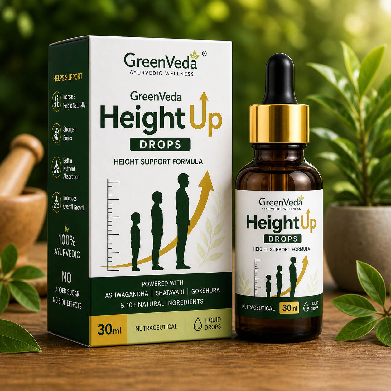 Personality Boost Combo - HeightUp Drops + BulkUp Tablets + BrightUp Cream | 30 DAYS MONEY BACK GURANTEE