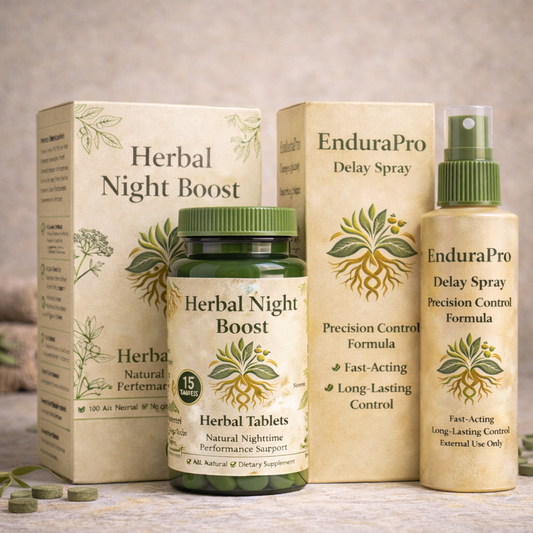 Night Boost Tablets + Endurapro Delay Spray Combo |  30 Days Money Back Gurantee.