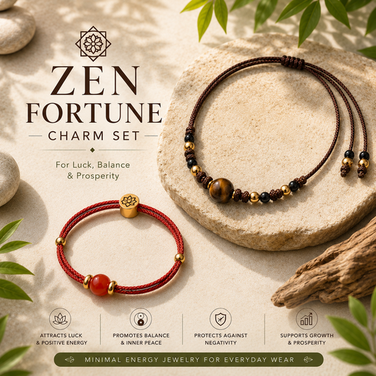 Zen Fortune Charm Set Bracelet + Neck Band | 30 DAYS MONEY BACK GURANTEE