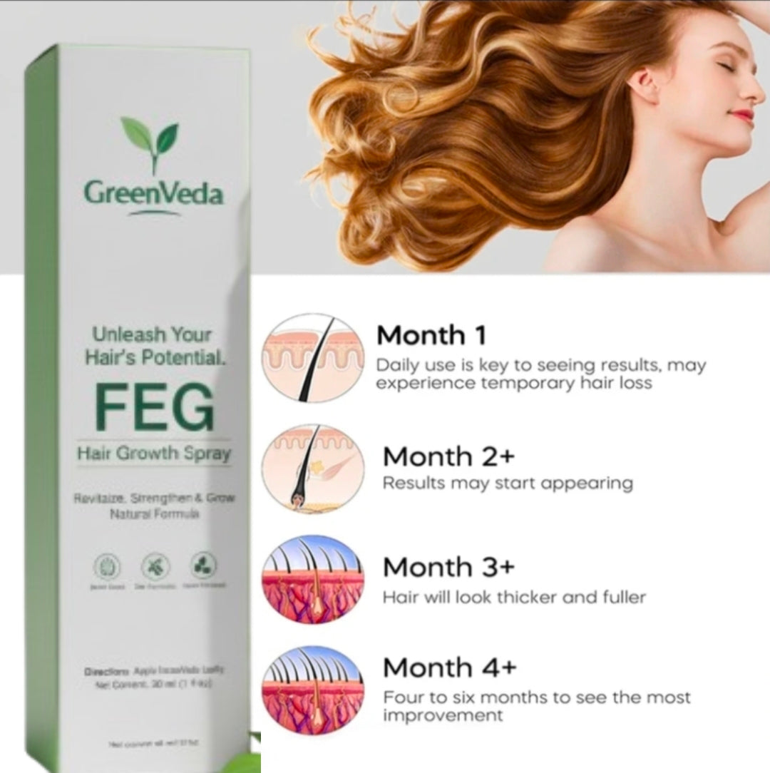 Feg Hair Growth Spray 100% Natural ( BUY 1 GET 1 FREE )