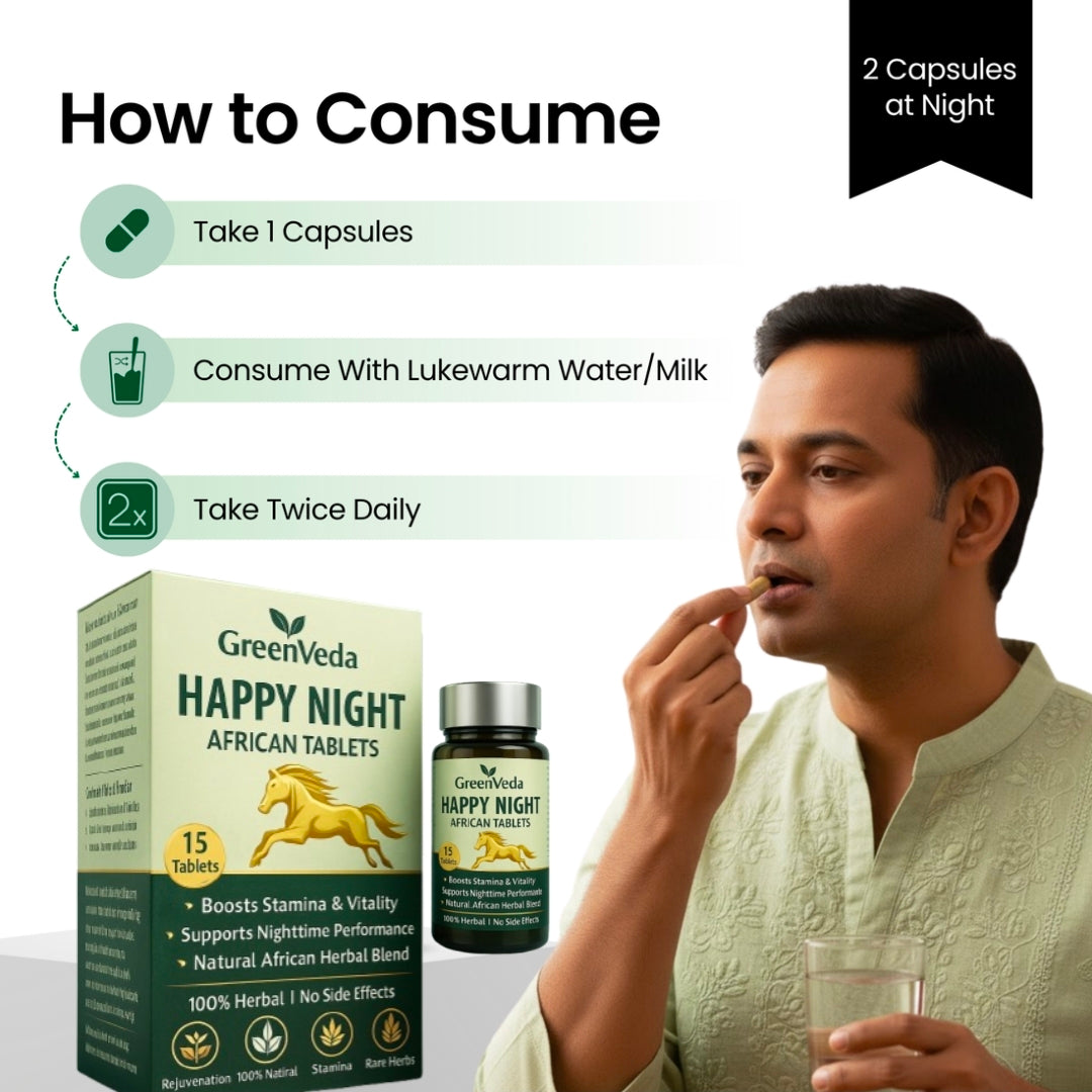 Happy Night African Tablets (BUY 1 GET 1 FREE) 30 Days Money Back Gurantee