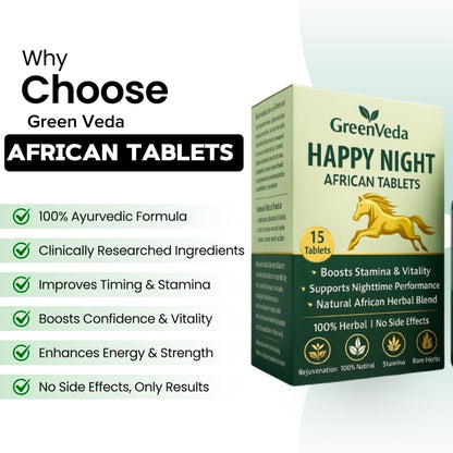 Happy Night African Tablets (BUY 1 GET 1 FREE) 30 Days Money Back Gurantee