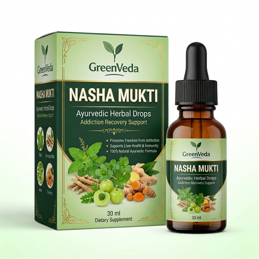 NASHA MUKTI Ayurvedic Herbal Drops (BUY 1 GET 1 FREE) 30 Days Money Back Gurantee.