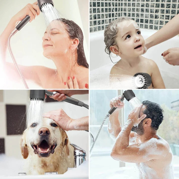 4-in-1 Multifunctional Massage Shower Head Adjustable Modes