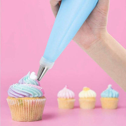 (4641)RealShop™ -  CAKE DECORATING ICING NOZZLES [SET 12 PIECE] REUSABLE & WASHABLE